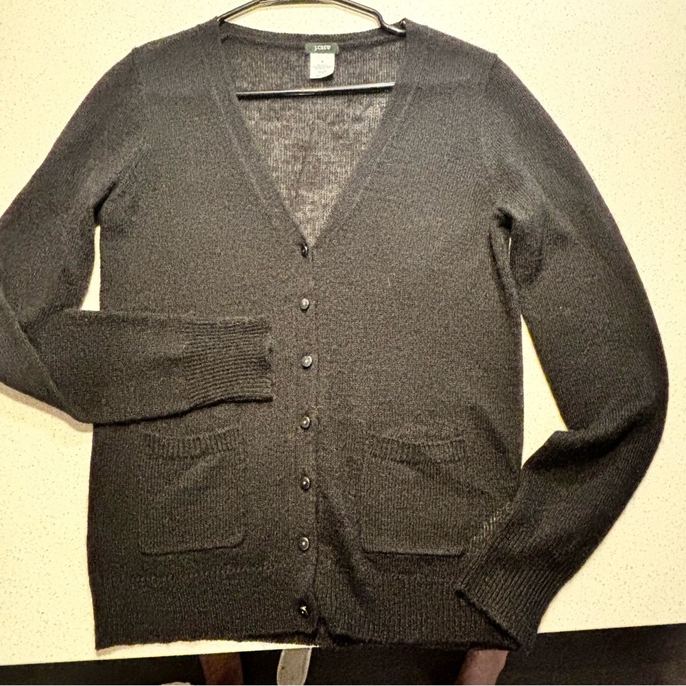 J. Crew Alpaca/Wool Black Knit Sviter /Top